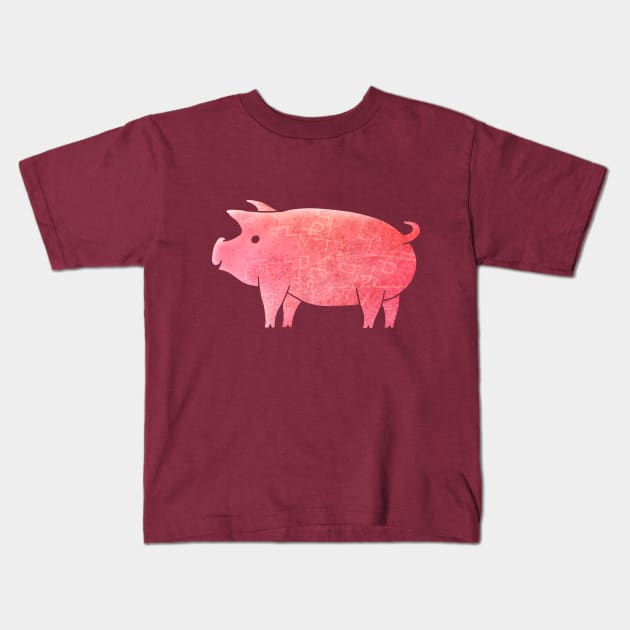 Pig Kids T-Shirt by CleanRain3675